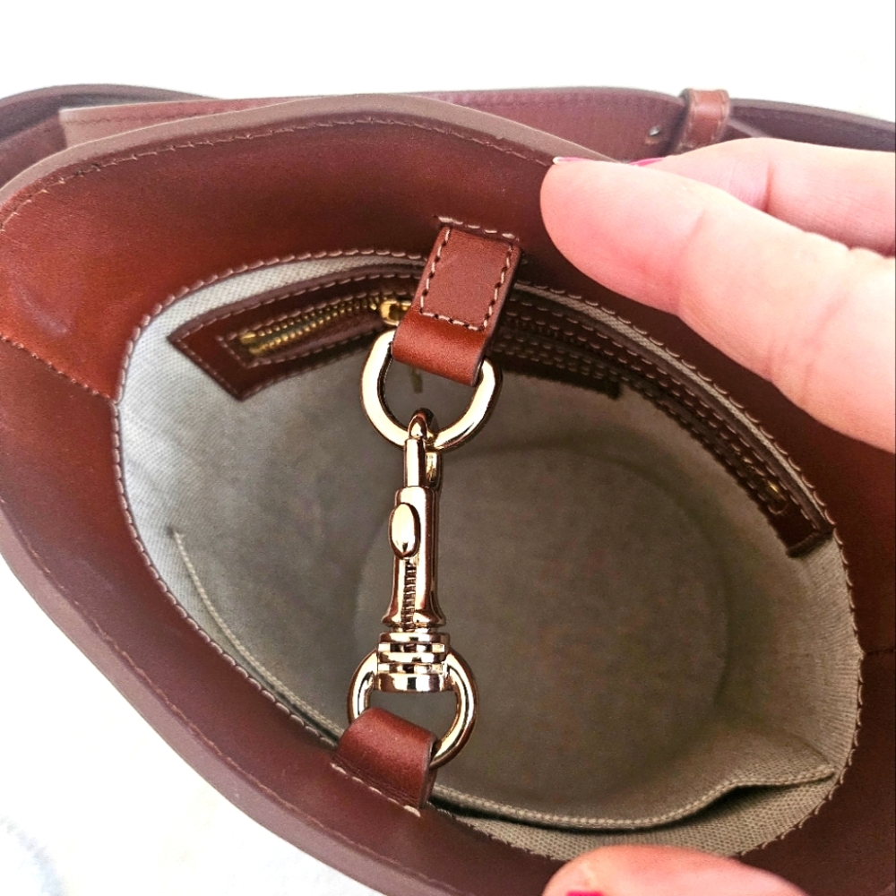 A.P.C. Sac Ambre Seau Small Bucket Bag ~ Hazelnut - Picture 3 of 10